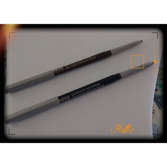 Lot of (2) Clinique Quickliner for Eyes Intense~Chocolate & Intense Black - Picture 2 of 2